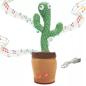 Tancujúci kaktus hračka Extralink Toys, spievajúca hračka pre deti LED USB