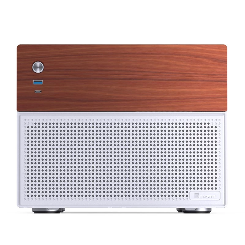 Micro-Tower počítačová skriňa Jonsbo N4 BIELA Mini-ITX s tvrdeným sklom