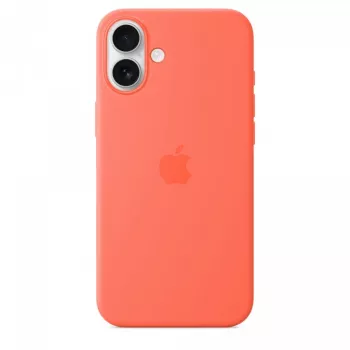 iPhone 16 Plus silikónové puzdro s MagSafe - Mandarine
