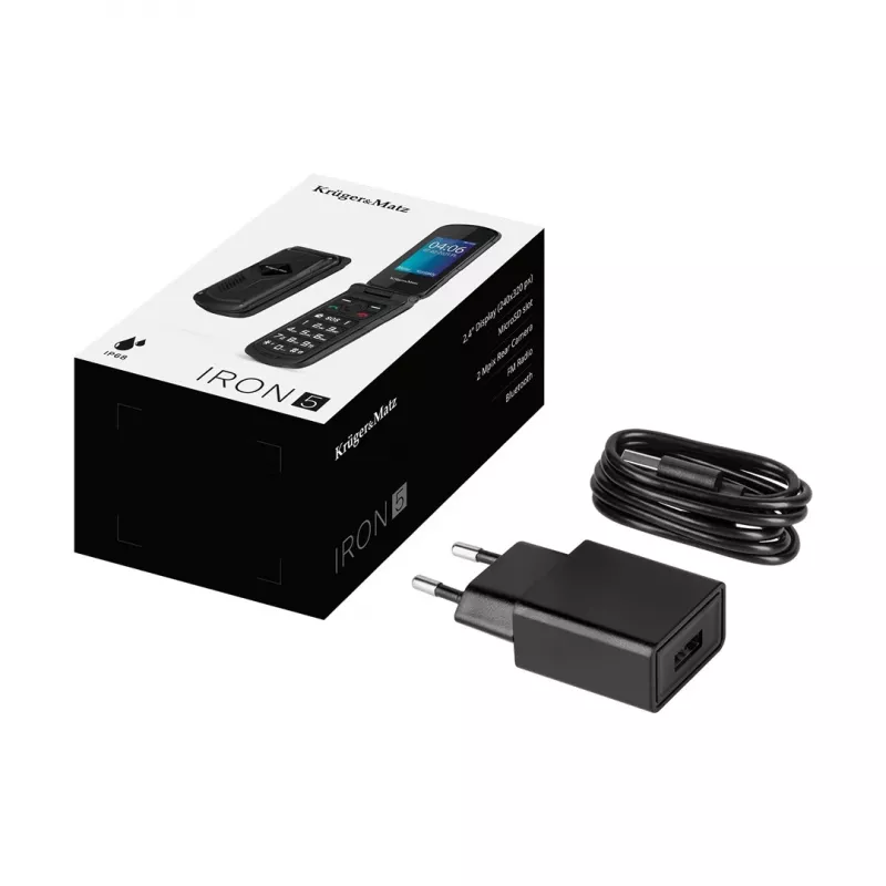 Flip telefón Kruger & Matz Iron 5 Flip KM0466 — Dual-SIM, 2,4