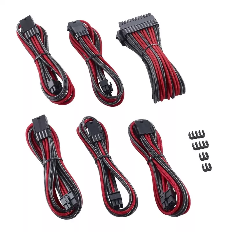 Interný napájací kábel CableMod CM-PCAB-BKIT-NKCR-3PK-R Carbon Red