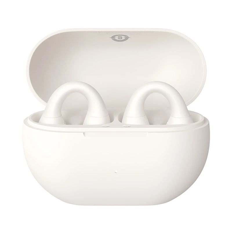 Baseus Bass 15 Clip Open-Ear headset True Wireless Stereo (TWS) in-ear hovory/hudba Bluetooth biely