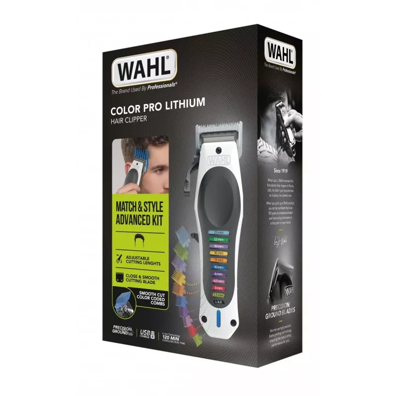 Wahl 3028048 strihač vlasov/strojček čierna, biela 10 lítium-iónových (Li-Ion)
