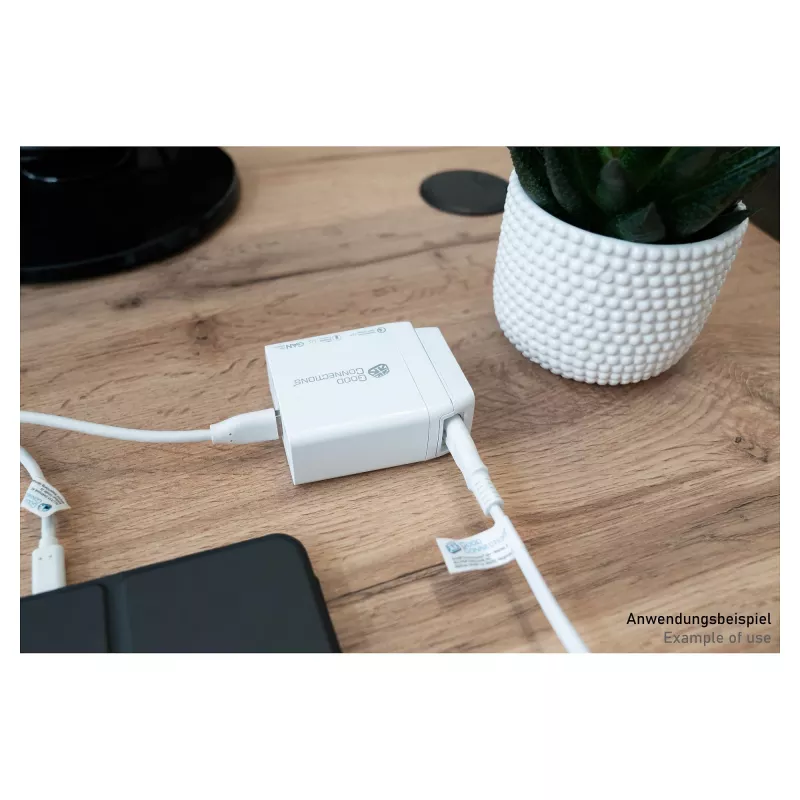 Napájací káblový adaptér pre nabíjačky Good Connections (PCA-WxxxW), biely (PCA-W008W)