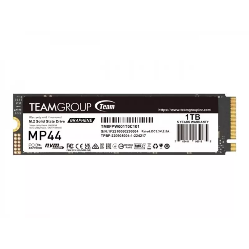 Team Group MP44 - SSD - 1 TB - Interný - M.2 2280 - PCIe 4.0 x4 (NVMe)