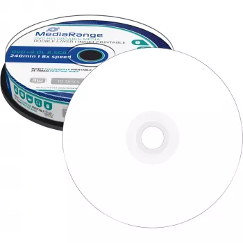 DVD+R DL MediaRange MR468 8,5 GB 8x biela Inkjet tlačiteľná 10 ks spindel