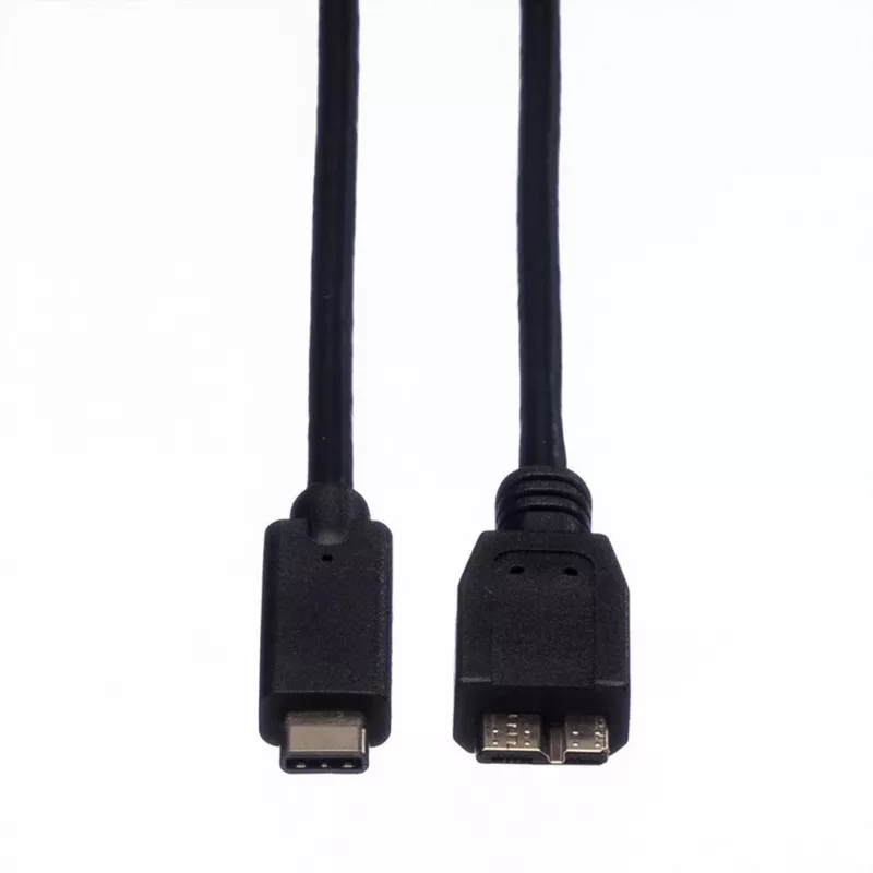 ROLINE - USB kábel - USB Type-C (M) na Micro-USB Type-B (M) - 50 cm - čierny (11.02.9005)