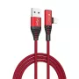 USB 2-in-1 nabíjací/dátový kábel Devia Strom Series 1,2 m — červený