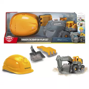 Sada hračkárskeho bagra Dickie Volvo Tough Excavator 203729016 – hracia sada stavebného vozidla z odlievaného kovu