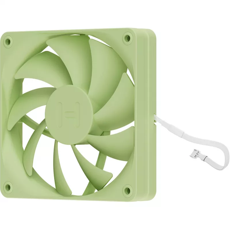 Počítačový chladiaci ventilátor HYTE FA12-MM-4 120 mm, 1500 ot/min, 72 m³/h, 1,6 mmH₂O, hydrodynamické ložisko, zelený, balenie 4 ks