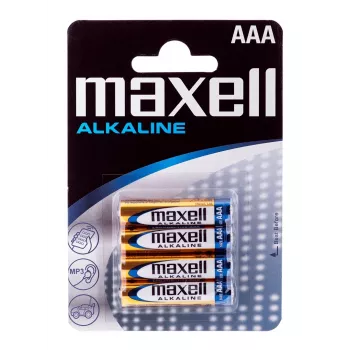 Batéria Maxell alkalická LR-03 AAA, balenie 4 ks, jednorazová batéria
