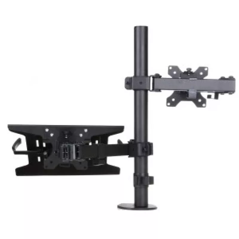 Stolový držiak ART L-24 pre LED/LCD monitor 13-32" + notebook 10-15,6", VESA 75x75/100x100, čierny