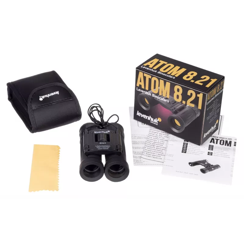 Ďalekohľad Levenhuk Atom 8x21 strešný hranol čierny zväčšenie 8x
