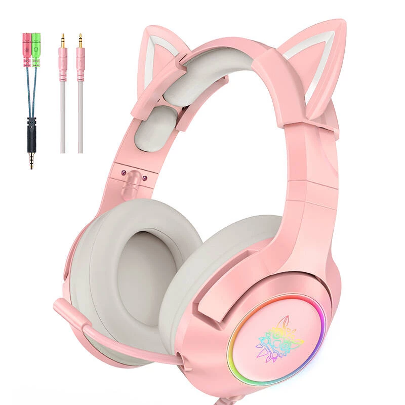 Headset Onikuma K9 Pink RGB herný headset