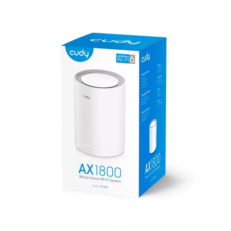 Mesh systém Cudy M1800 Dualband Wi-Fi 6 Interný biely