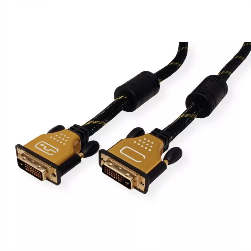 DVI monitorový kábel ROLINE GOLD 5m model 11.04.5514