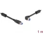 DeLOCK USB kábel Type-A samec na Type-B samec 90° doľava zahnutý 1 m