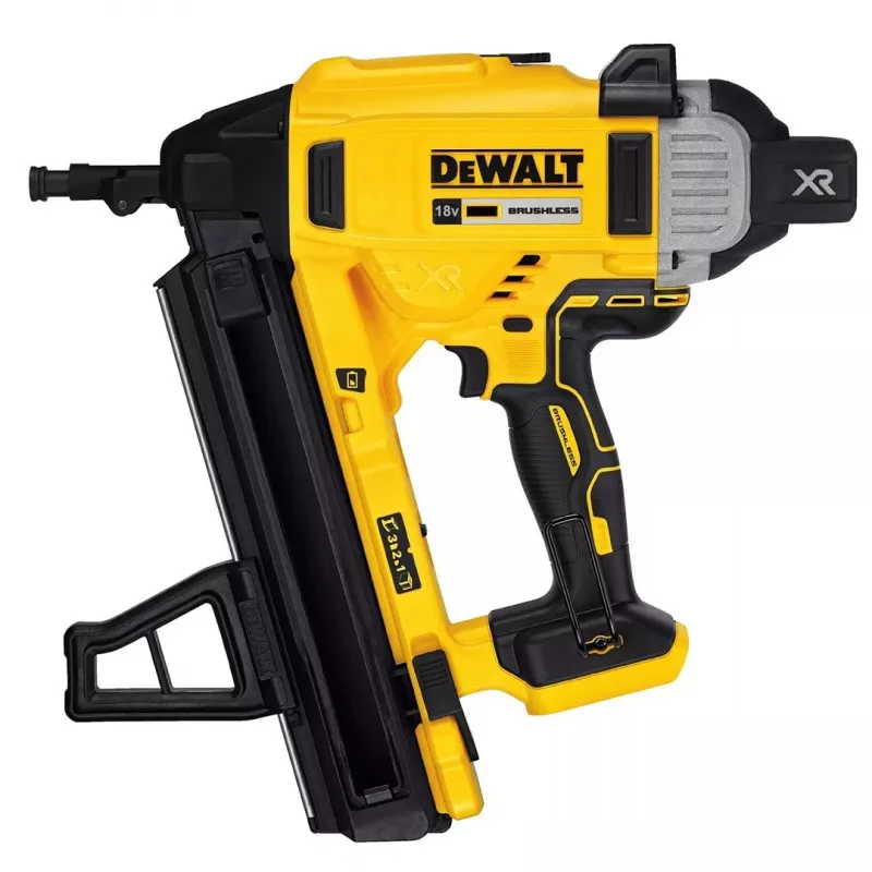 DeWALT DCN890N-XJ XR 18 V akumulátorová klincovačka na betón, bezuhlíková, šikmý zásobník, klince 13–57 mm, Ø 2,6 mm, bez akumulátora, čierno-žltá