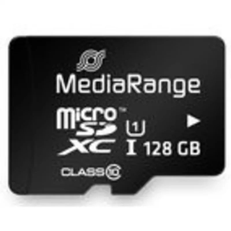 MediaRange MR945 - Flash pamäťová karta (microSDXC so SD adaptérom) - 128 GB - UHS-I / Class10 - microSDXC - čierna (MR945)