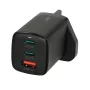 iBOX C-65 čierny, univerzálna GaN 65 W nabíjačka s UK konektorom