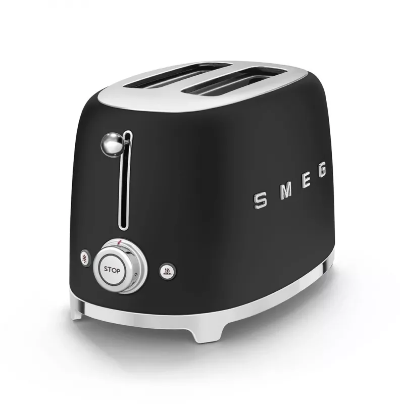 Hriankovač Smeg 50's Style TSF01BLMEU 2 plátky čierna nerez