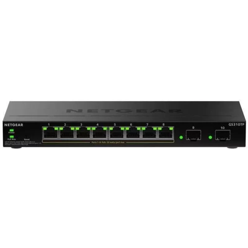 NETGEAR GS310TPv2 Managed L2/L3 Gigabit Ethernet (10/100/1000) Power over Ethernet (PoE) Desktop čierna