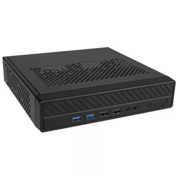 Akasa Cypher MX3 - Mini-Tower - PC - SGCC - čierna - Thin Mini-ITX - pevný disk - napájanie (A-ITX38U3-M1B)
