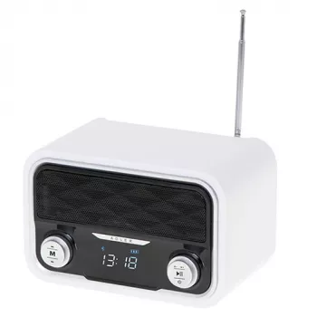 Prenosné rádio Adler AD 1185 – FM, Bluetooth 4.0, MP3, SD karta, AUX, 1800 mAh batéria, LCD displej, Micro-USB nabíjanie