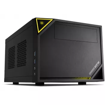 PC skriňa Sharkoon SHARK ZONE C10 Mini-ITX čierna, žltá
