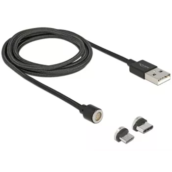 USB kábel DeLOCK 85723 USB 2.0 1,1 m USB A USB C/Micro-USB B čierny