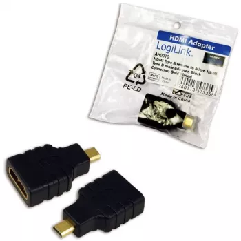 HDMI gender changer HDMI D na HDMI A LogiLink AH0010 čierny