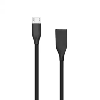Silikónový kábel USB-Micro-USB (čierna, 2 m)