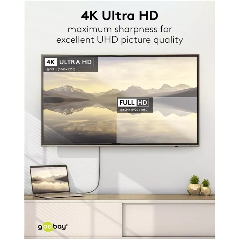 USB-C na DisplayPort kábel GOOBAY 75704, 1 m, až do 4K@60Hz