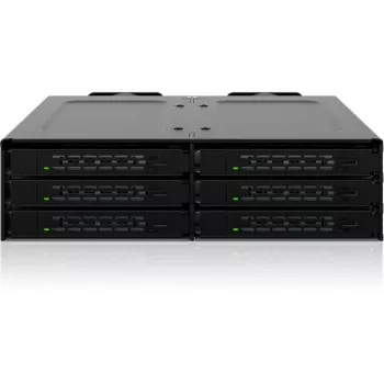 Icy Dock ToughArmor MB118VP-B - úložné puzdro - 6 x U.2/U.3 NVMe SSD, mobilný rám pre 5,25 šachtu, so SlimSAS SFF-8654 8i - 2.5 (6.4 cm)