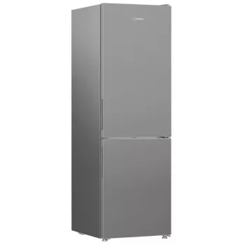 Chladnička Indesit INK 25402 S4E | Kompaktná voľne stojaca, No Frost, 249 L chladiaca časť / 106 L mraznička, V 203,5 cm, energetická trieda E, 37 dB, strieborná