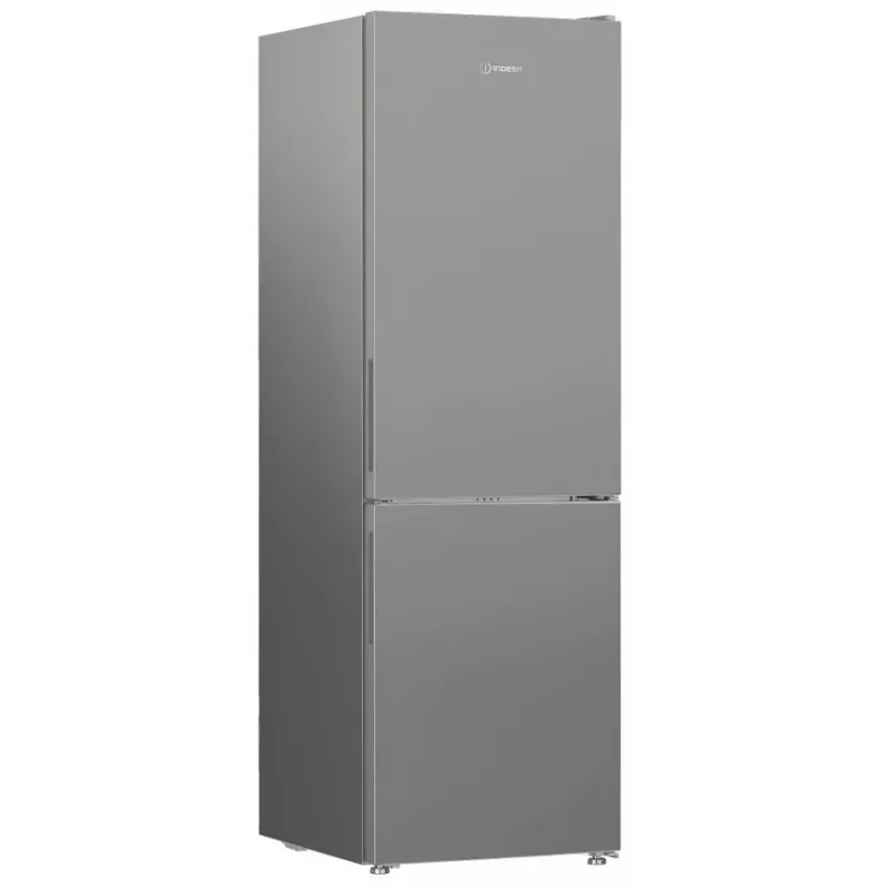 Chladnička Indesit INK 25402 S4E | Kompaktná voľne stojaca, No Frost, 249 L chladiaca časť / 106 L mraznička, V 203,5 cm, energetická trieda E, 37 dB, strieborná