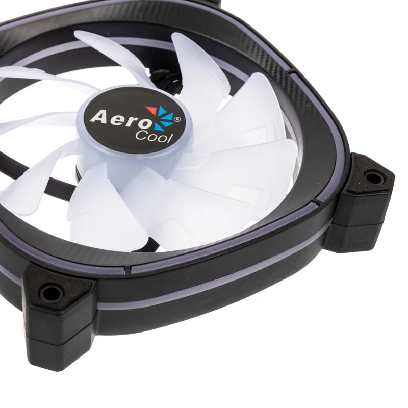 AEROCOOL 120 mm Astro 12F ARGB LED skriňový ventilátor — 120 mm, ARGB osvetlenie, 3-pin napájací konektor