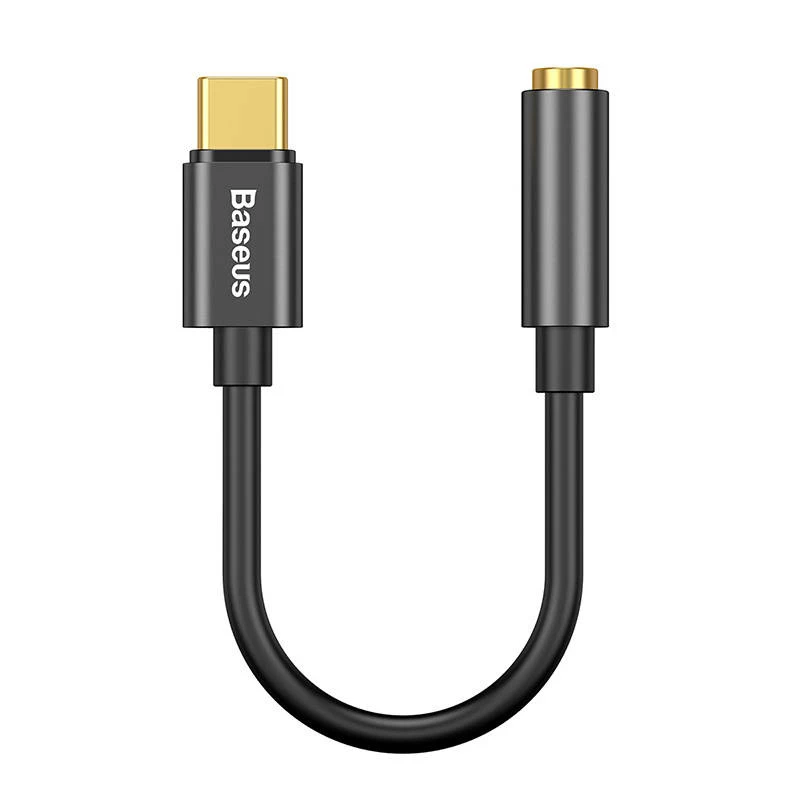 Káblový adaptér Baseus CATL54-01 Type-C na 3,5 mm, čierny