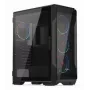 KRUX Heko KRXD001 počítačová skriňa Midi Tower, ATX/micro-ATX/mini-ITX, priehľadný bočný panel, ARGB, 4x ventilátor 120 mm, grafická karta do 34 cm, chladič CPU do 165 mm, čierna