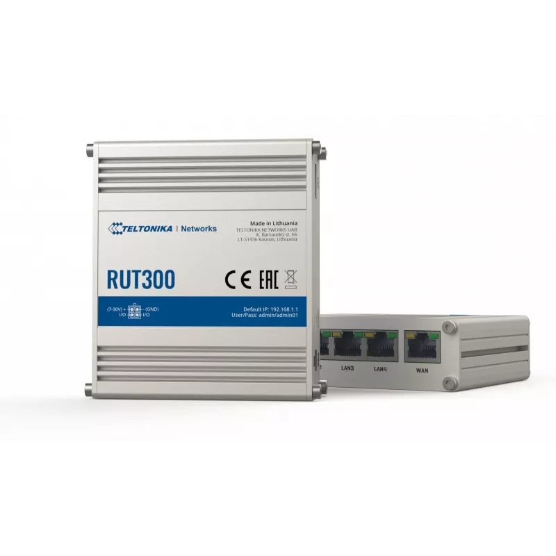 TELTONIKA RUT300 priemyselný káblový router 5X RJ45 100 MB/s