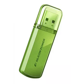 USB kľúč Silicon Power Helios 101 — 8 GB, USB 2.0, Type-A, zelená, dizajn s krytkou