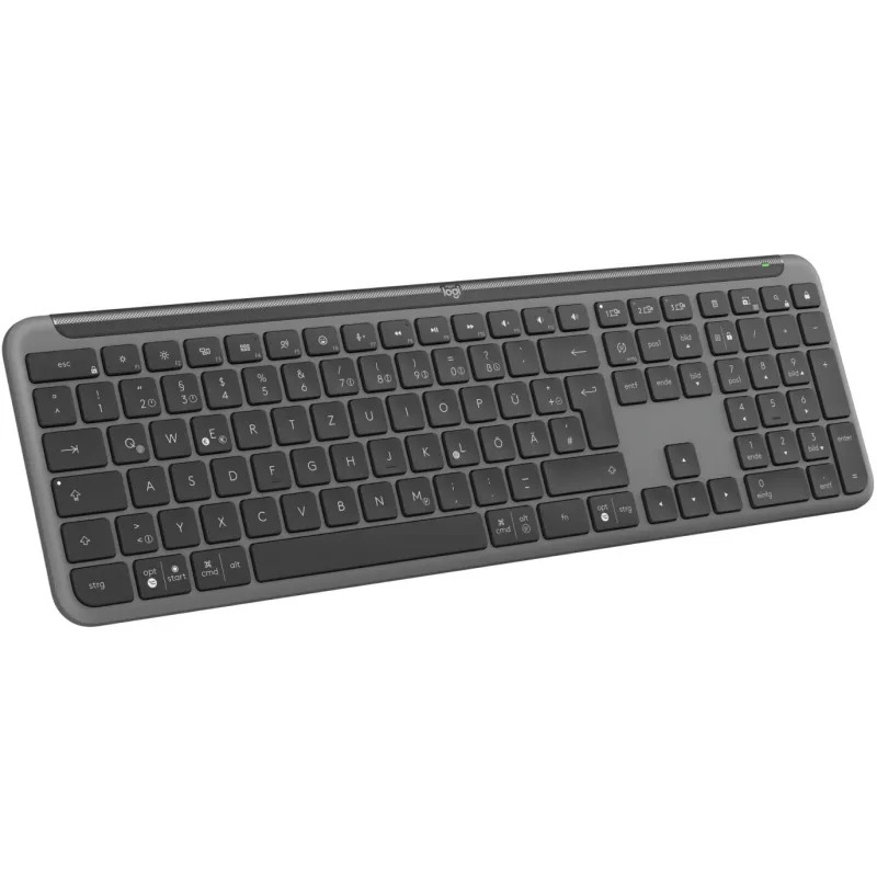Logitech K950 Signature tenká klávesnica Office RF Wireless + Bluetooth QWERTZ nemecká grafitová