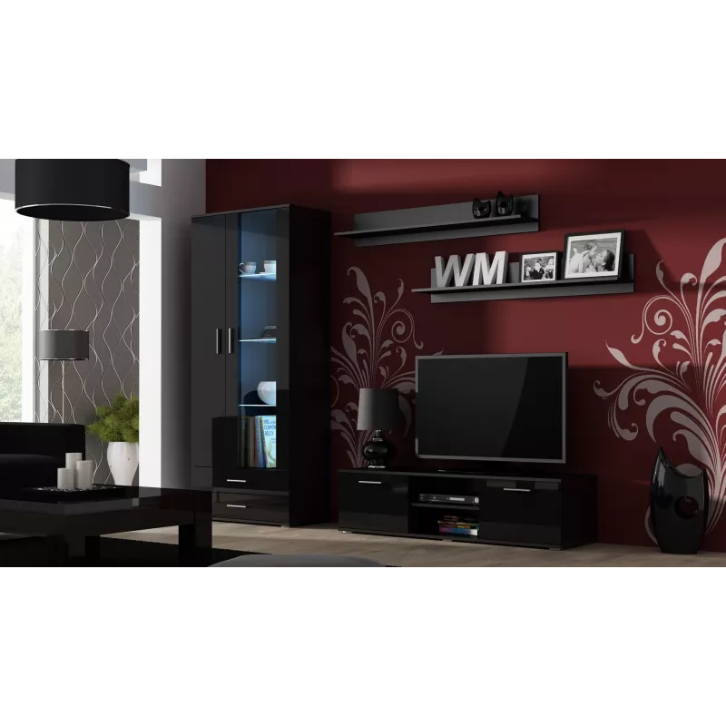 Cama TV stojan SOHO 140 čierny/čierny lesklý