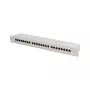 DIGITUS DN-91624S 24-portový tienený patch panel Cat6, 1U 19 palcov, sivý
