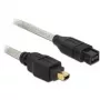 FireWire A/B kábel DeLOCK 82594 3,0 m sivá
