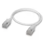 Sieťový patch kábel UBIQUITI UACC-CABLE-PATCH-EL-C6A-1M-W — Cat6a, 1 m, RJ-45, priesvitná biely