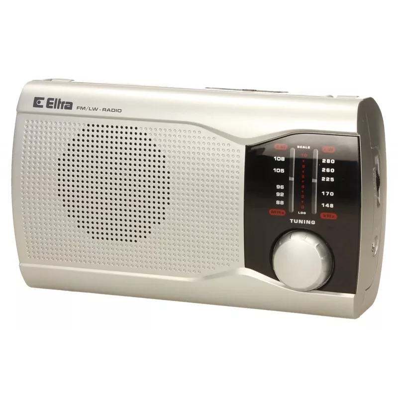 Prenosné rádio Eltra EWA strieborné — AM/FM prijímač, batériové