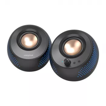 CREATIVE Pebble X 2.0 USB-C počítačové reproduktory s nastaviteľným RGB osvetlením, Bluetooth 5.3, USB-Audio, až do 15 W RMS výkonu pre PC a Mac