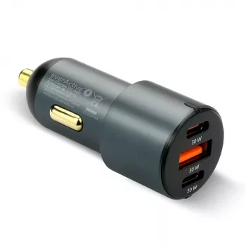 Auto nabíjačka everActive CC-40Q QC3.0 60W, USB auto adaptér na nabíjanie mobilných zariadení