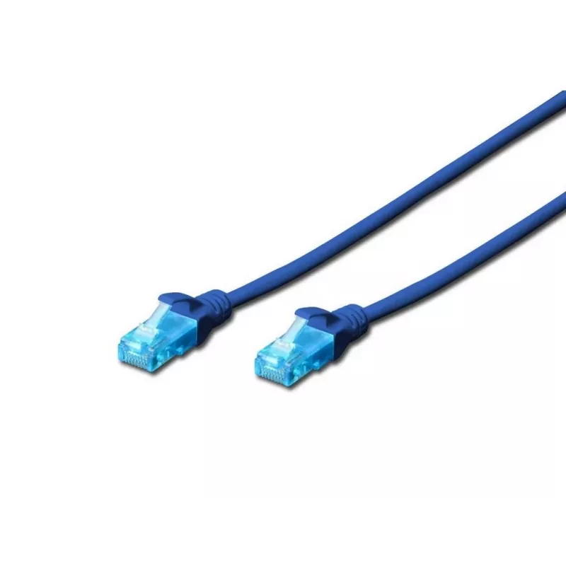 Digitus 0,25 m Cat5e U/UTP sieťový kábel modrý U/UTP (UTP)